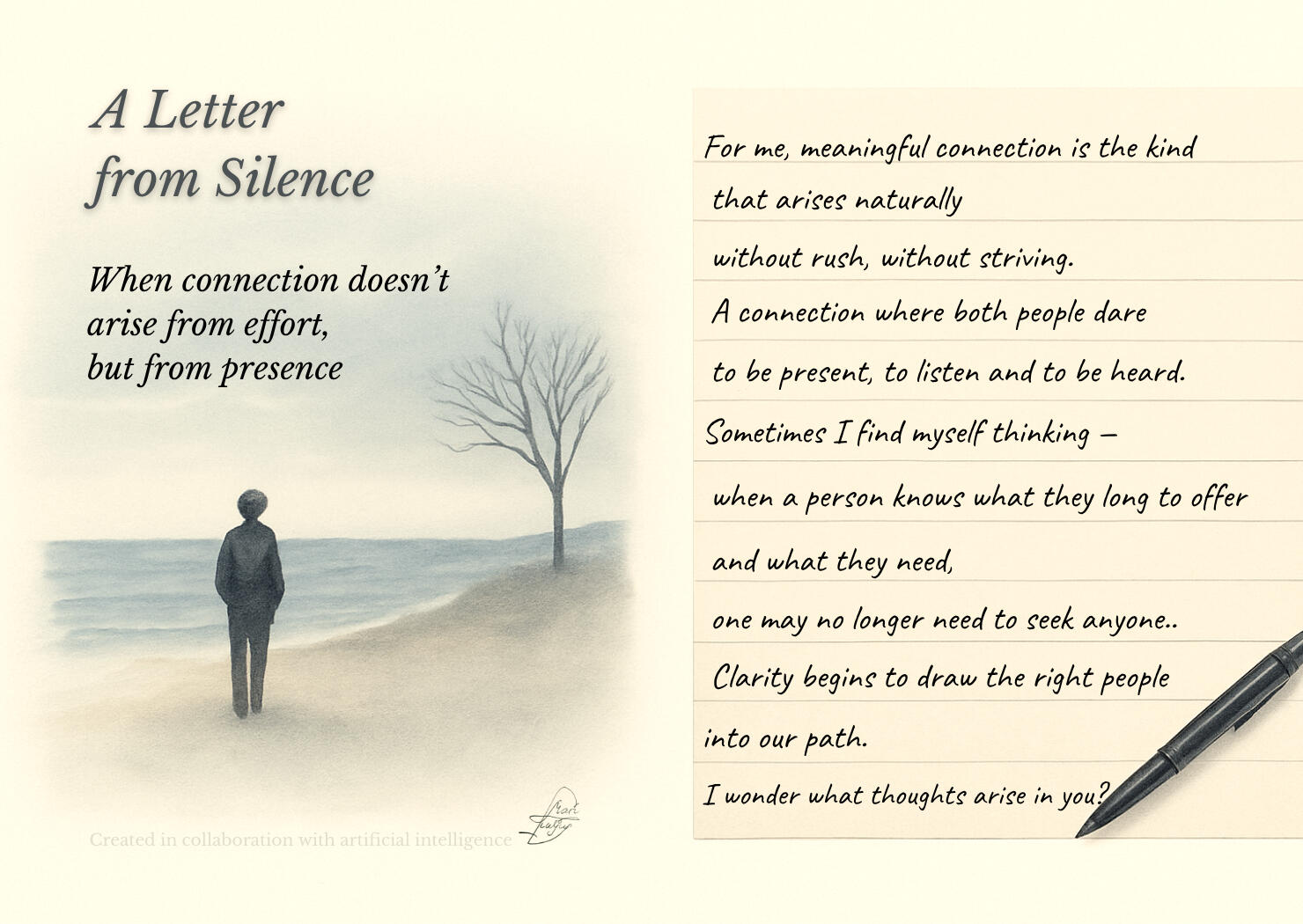 Hand-painted QuietWild with watercolour wash